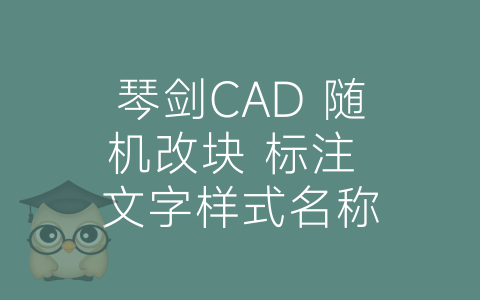 琴剑CAD 随机改块 标注 文字样式名称-博士钣金 - www.bsbanjin.com