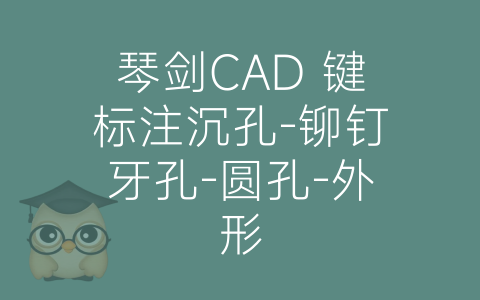 琴剑CAD 键标注沉孔-铆钉牙孔-圆孔-外形-博士钣金 - www.bsbanjin.com