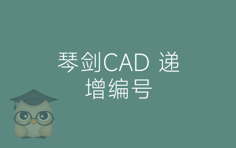 琴剑CAD 递增编号-博士钣金 - www.bsbanjin.com