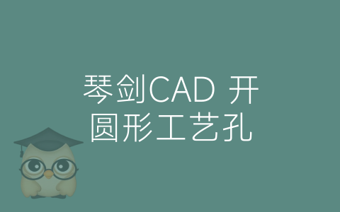 琴剑CAD 开圆形工艺孔-博士钣金 - www.bsbanjin.com