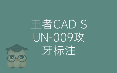 王者CAD SUN-009攻牙标注-博士钣金 - www.bsbanjin.com