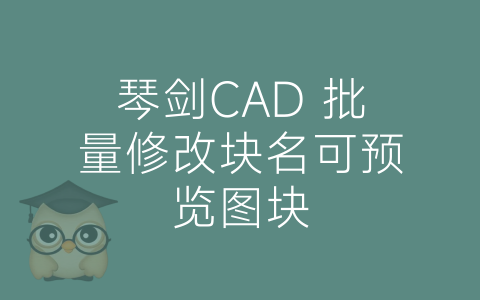 琴剑CAD 批量修改块名可预览图块-博士钣金 - www.bsbanjin.com