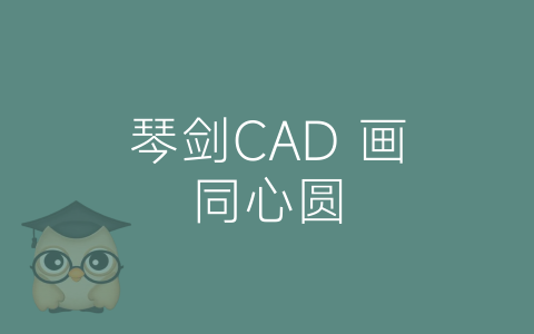 琴剑CAD 画同心圆-博士钣金 - www.bsbanjin.com