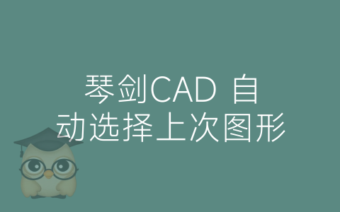 琴剑CAD 自动选择上次图形-博士钣金 - www.bsbanjin.com