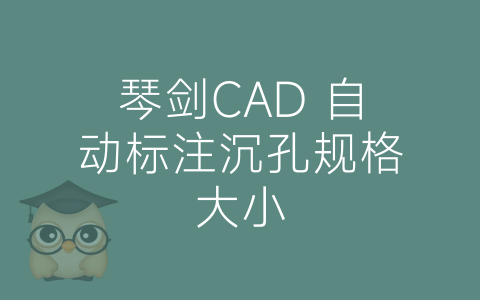 琴剑CAD 自动标注沉孔规格大小-博士钣金 - www.bsbanjin.com