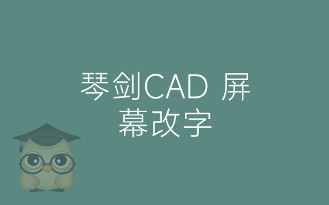 琴剑CAD 屏幕改字-博士钣金 - www.bsbanjin.com