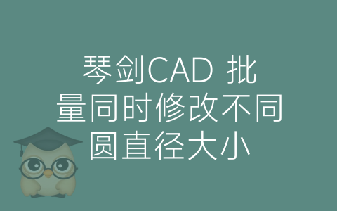 琴剑CAD 批量同时修改不同圆直径大小-博士钣金 - www.bsbanjin.com