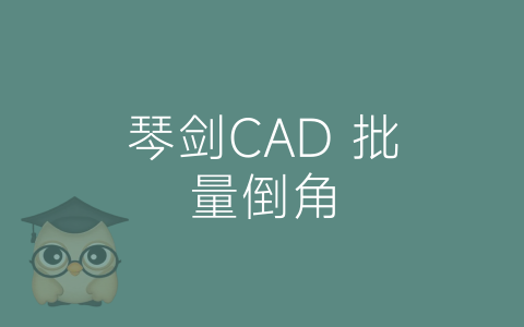 琴剑CAD 批量倒角-博士钣金 - www.bsbanjin.com