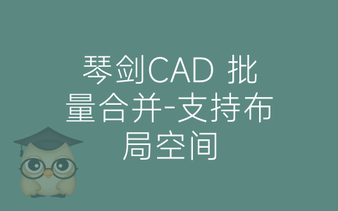 琴剑CAD 批量合并-支持布局空间-博士钣金 - www.bsbanjin.com