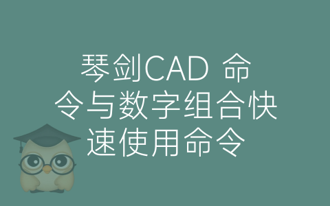 琴剑CAD 命令与数字组合快速使用命令-博士钣金 - www.bsbanjin.com