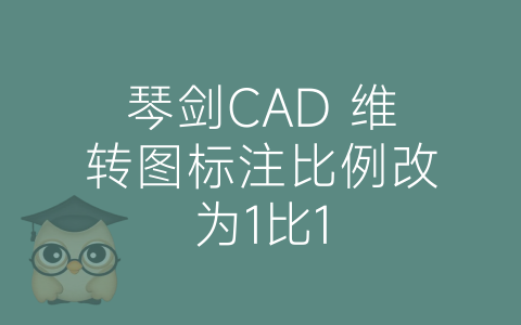 琴剑CAD 维转图标注比例改为1比1-博士钣金 - www.bsbanjin.com