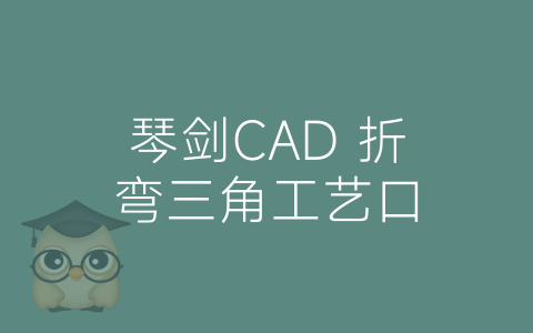 琴剑CAD 折弯三角工艺口-博士钣金 - www.bsbanjin.com