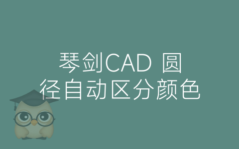 琴剑CAD 圆径自动区分颜色-博士钣金 - www.bsbanjin.com