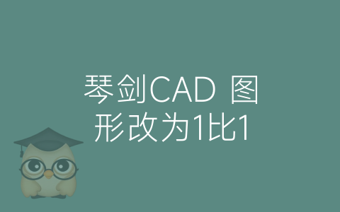 琴剑CAD 图形改为1比1-博士钣金 - www.bsbanjin.com