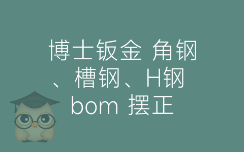 博士钣金 角钢、槽钢、H钢 bom 摆正-博士钣金 - www.bsbanjin.com