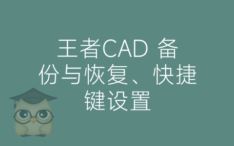 王者CAD 备份与恢复、快捷键设置-博士钣金 - www.bsbanjin.com