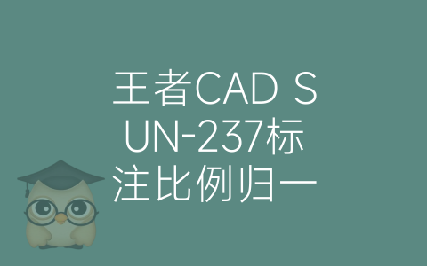 王者CAD SUN-237标注比例归一-博士钣金 - www.bsbanjin.com