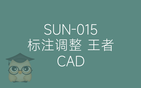 SUN-015标注调整 王者CAD-博士钣金 - www.bsbanjin.com